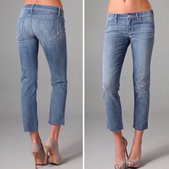 Mother The Rascal Cuff Jeans Size 25 in Adios To My Old Life Medium Wash Crop - Picture 16 of 16